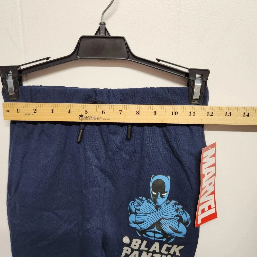 Marvel Black Panther Sweatshirt Pants Set Boys Medium Blue Fleece 2 Piece Outfit